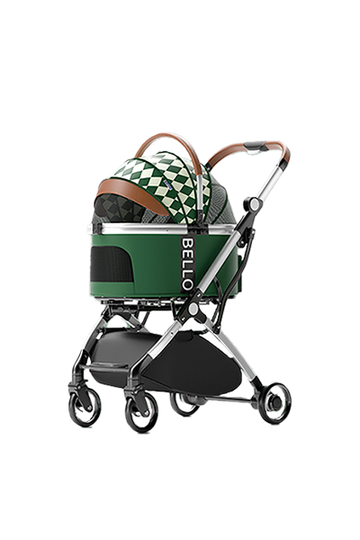 green dog stroller Pet Stroller with Removable Carrier