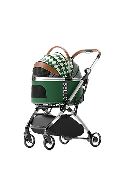 Pet Stroller with Removable Carrier