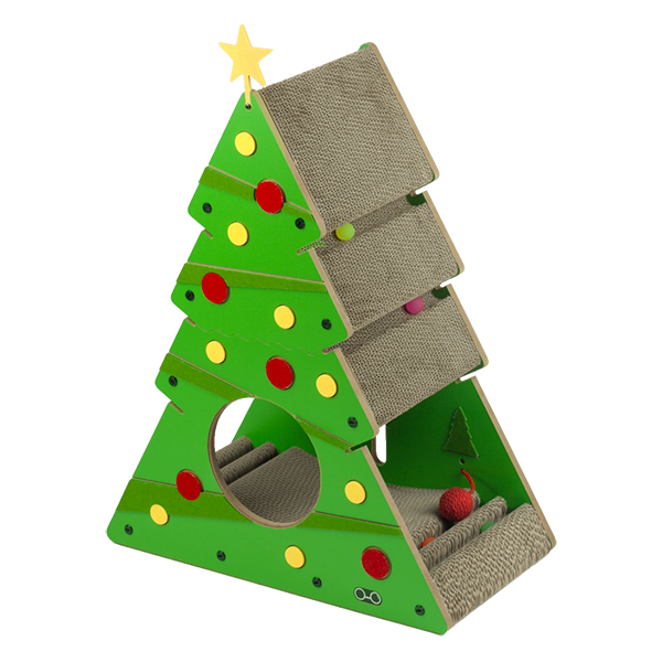 Christmas Tree Cat Scratcher Festive Cat Tree – ArkPet