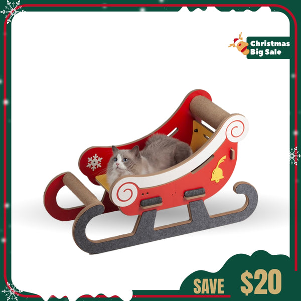 Christmas Sleigh Cat Scratcher
