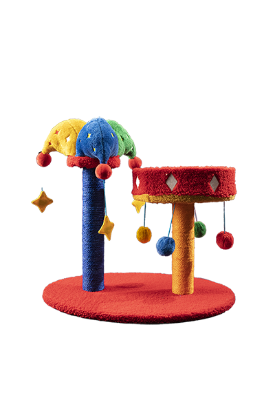 Circus Series Climbing Frame Tower Scratching Post with Bed