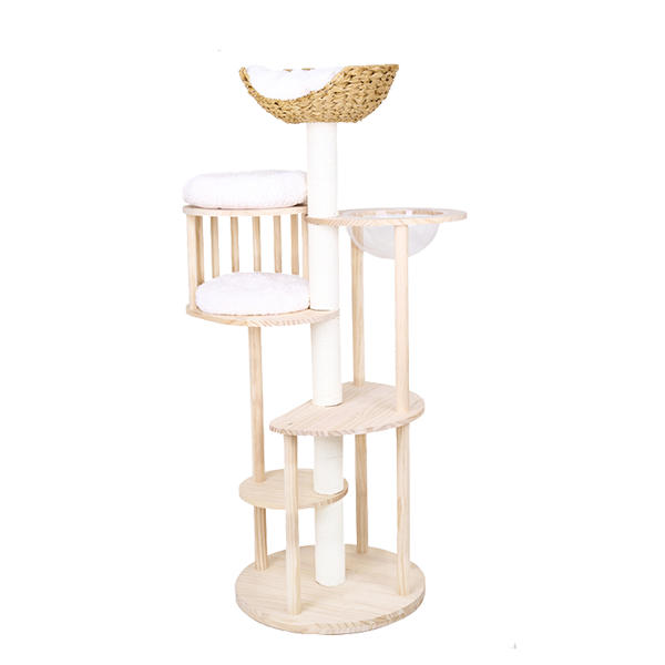 Wooden Cat Tree Tower